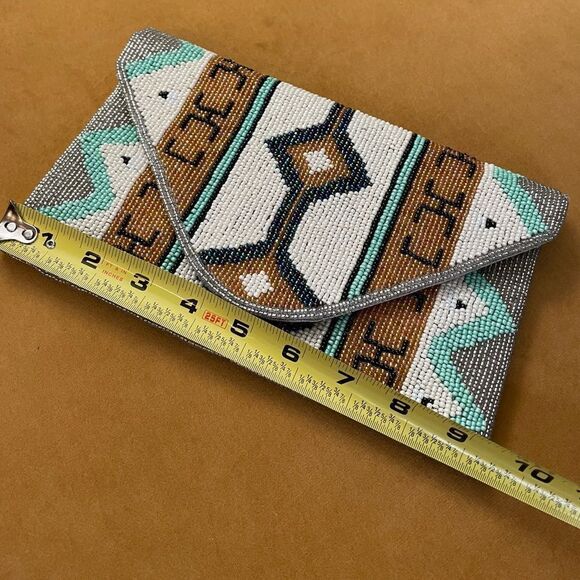 From St. Xavier Beaded Clutch Tribal Print - Picture 5 of 9
